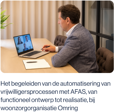 Arjan de Rooy neemt deel aan een online videomeeting voor automatisering